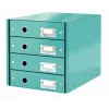 Leitz Click & Store WOW Spintelė su 4 stalčiais, mėlyna, kartonas, 2.49 kg