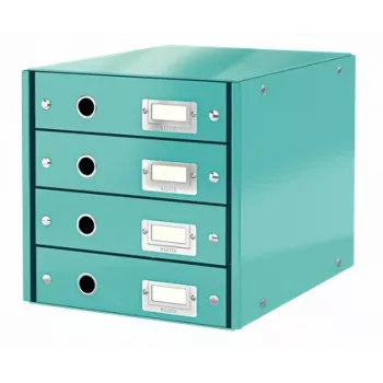 Leitz Click & Store WOW Spintelė su 4 stalčiais, mėlyna, kartonas, 2.49 kg