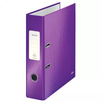 Leitz Lever Arch File 180° WOW POB/Laminuotas A4/80mm, A4, Kartonas, Violetinė, 600 lapų, 80 g/m², 8 cm