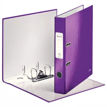 Leitz Lever Arch File 180° WOW POB/Laminuotas A4/50mm, A4, Kartonas, Violetinė, 350 lapų, 80 g/m², 5 cm