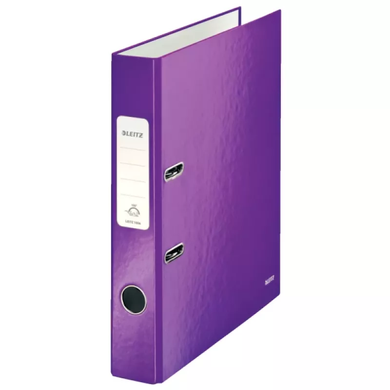 Leitz Lever Arch File 180° WOW POB/Laminuotas A4/50mm, A4, Kartonas, Violetinė, 350 lapų, 80 g/m², 5 cm