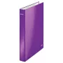 Leitz WOW laminuotas segtuvas A4+ 4DR/25mm, kartonas, metalinis violetinis