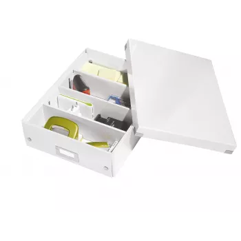 Leitz Click & Store WOW Vidutinė Organizavimo Dėžutė, Balta, Kartoninė, 880 g