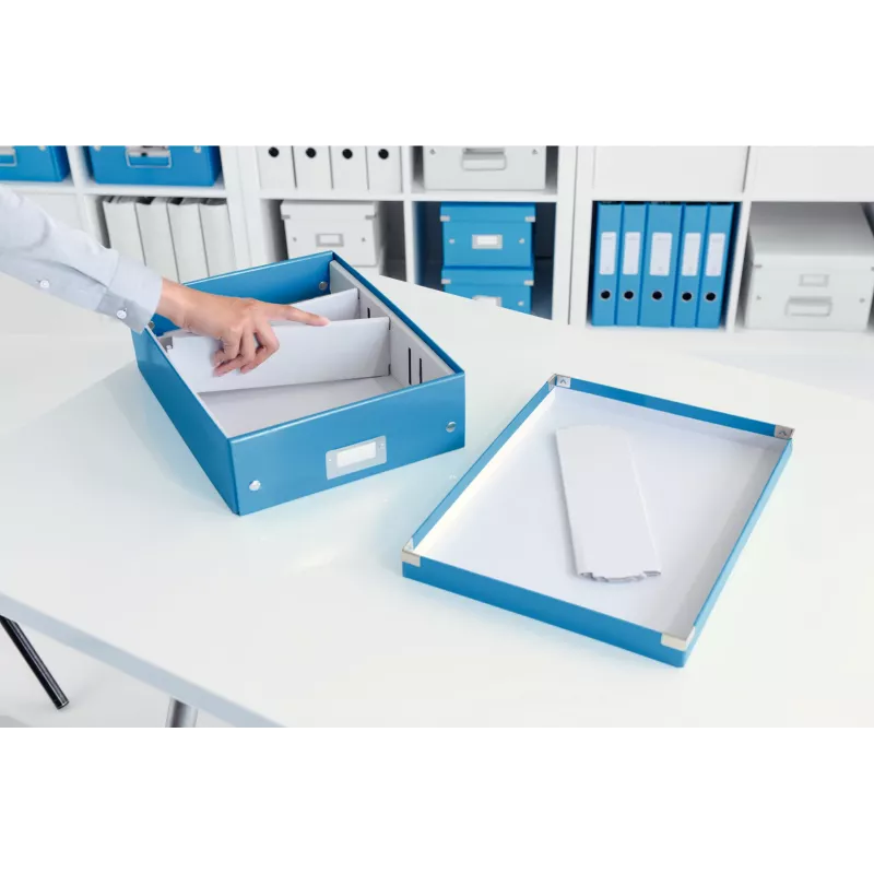 Leitz Click & Store WOW Vidutinė organizavimo dėžė, mėlyna, kartonas, 880 g