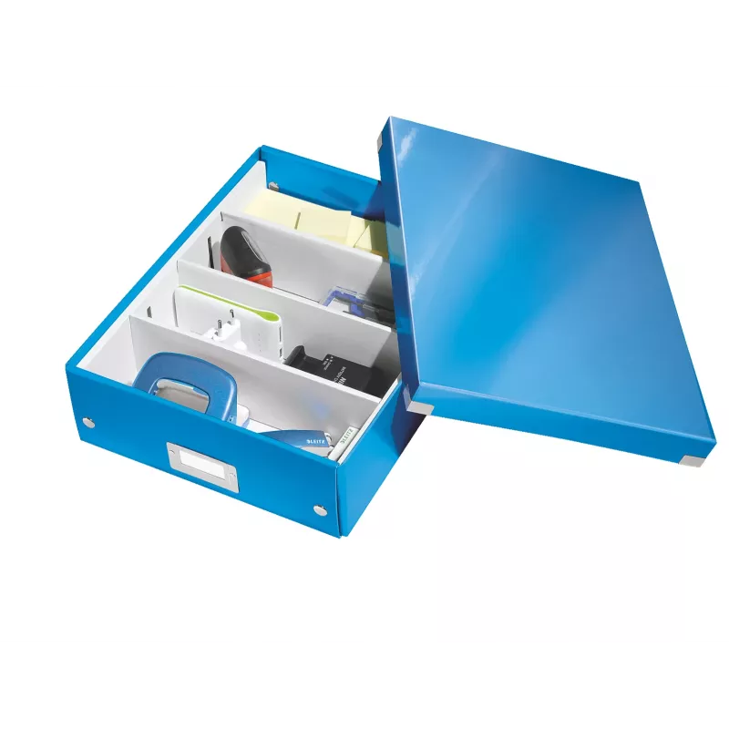 Leitz Click & Store WOW Vidutinė organizavimo dėžė, mėlyna, kartonas, 880 g
