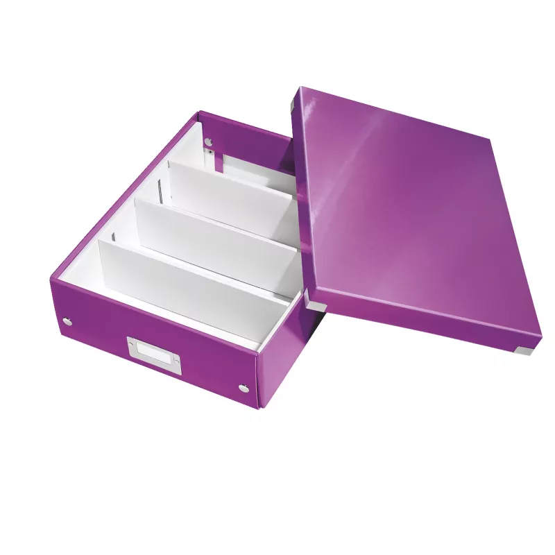 Leitz Click & Store WOW Vidutinė organizavimo dėžutė, violetinė, kartoninė, 880 g