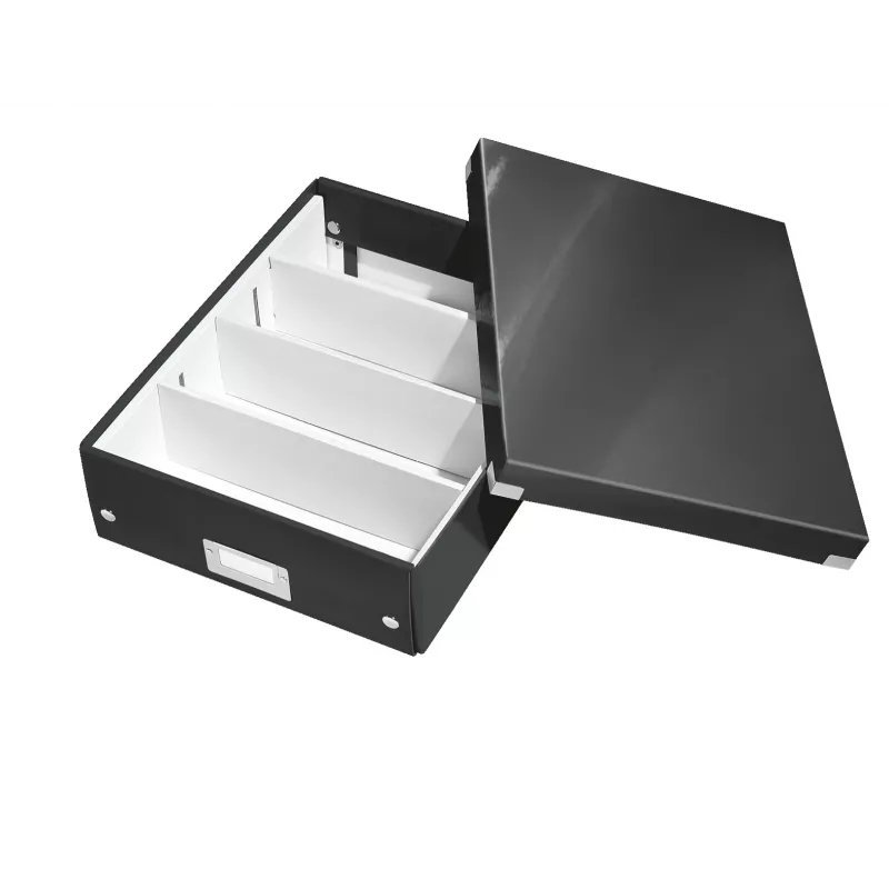 Leitz Click & Store WOW Vidutinė Organizavimo Dėžutė, Juoda, Kartonas