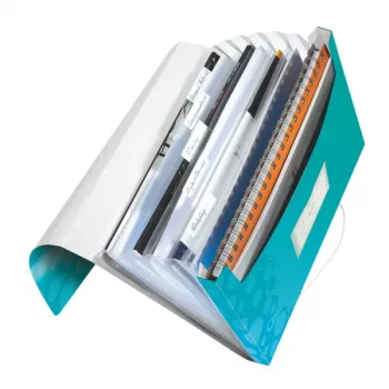 Leitz Project File WOW PP segtuvas, A4, polipropilenas, turkio spalva, 200 lapų, 254 mm