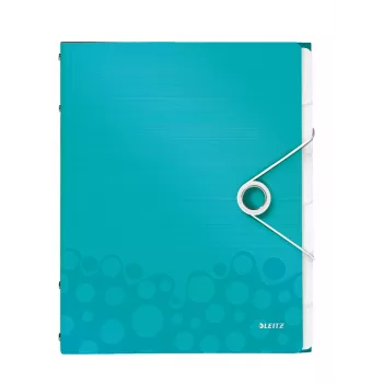 Leitz Divider Book WOW PP 6 skirtukų, A4, polipropilenas, mėlyna, metalinė, 200 lapų, 260 mm, 17 mm