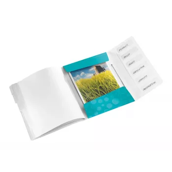 Leitz Divider Book WOW PP 6 skirtukų, A4, polipropilenas, mėlyna, metalinė, 200 lapų, 260 mm, 17 mm