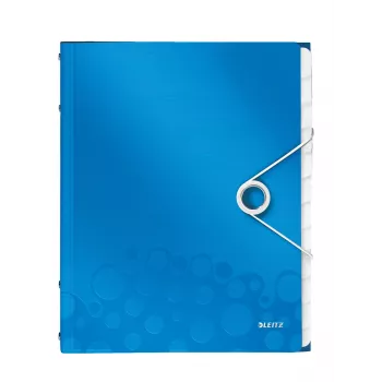 Leitz Divider Book WOW PP 12 skirtukų, A4, polipropilenas (PP), mėlyna, metalinė, 200 lapų, 265 mm, 17 mm