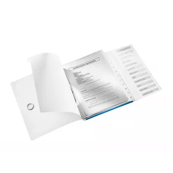 Leitz Divider Book WOW PP 12 skirtukų, A4, polipropilenas (PP), mėlyna, metalinė, 200 lapų, 265 mm, 17 mm