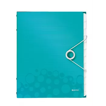 Leitz Divider Book WOW PP 12 skirtukų, A4, polipropilenas (PP), mėlyna, metalinė, 200 lapų, 265 mm, 17 mm