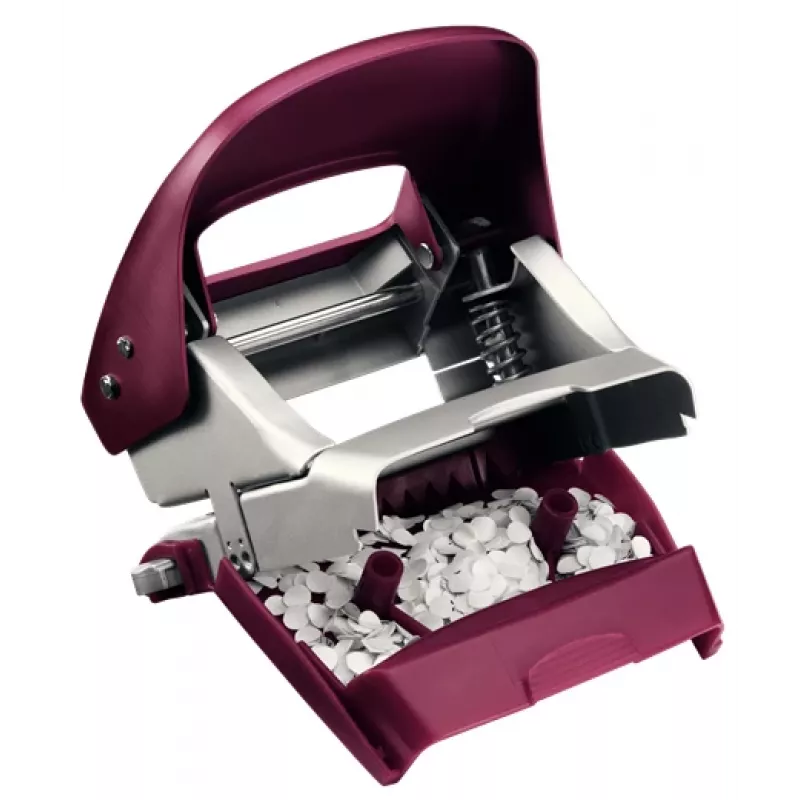 Skylių perforatorius Leitz NeXXt 5006, 30 lapų, raudonas/sidabrinis