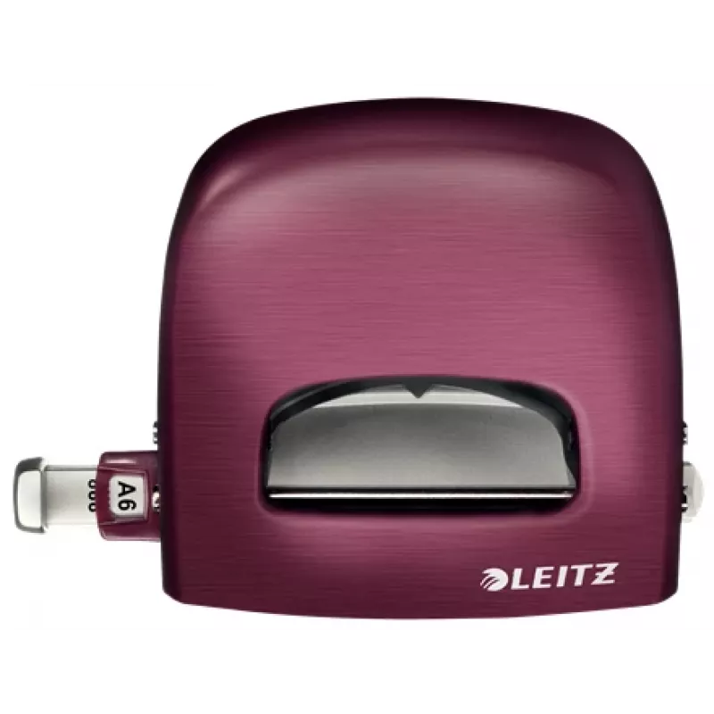 Skylių perforatorius Leitz NeXXt 5006, 30 lapų, raudonas/sidabrinis