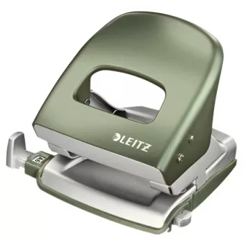 Leitz NeXXt Hole Punch Style, 2 skylės, 30 lapų, metalinis, žalias, sidabrinis