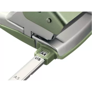 Leitz NeXXt Hole Punch Style, 2 skylės, 30 lapų, metalinis, žalias, sidabrinis
