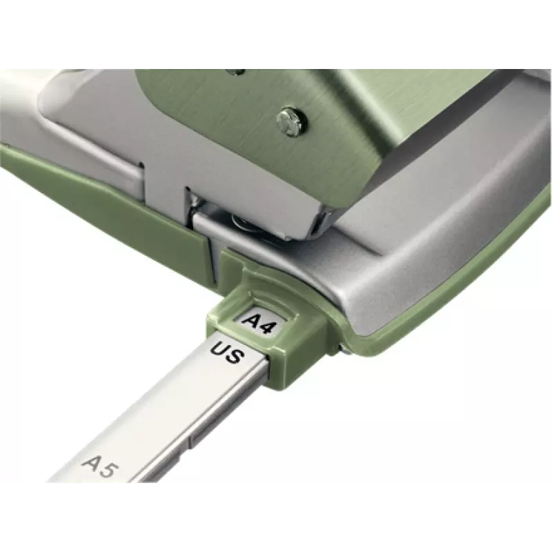 Leitz NeXXt Hole Punch Style, 2 skylės, 30 lapų, metalinis, žalias, sidabrinis