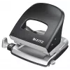 Leitz skylmušė Style NeXXt, 2 skylės, 30 lapų, metalinė, juoda