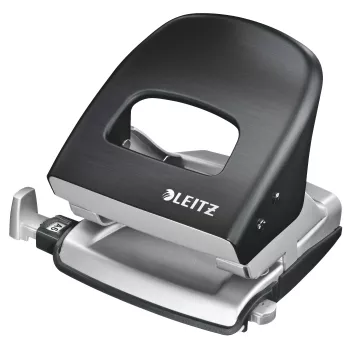Leitz skylmušė Style NeXXt, 2 skylės, 30 lapų, metalinė, juoda