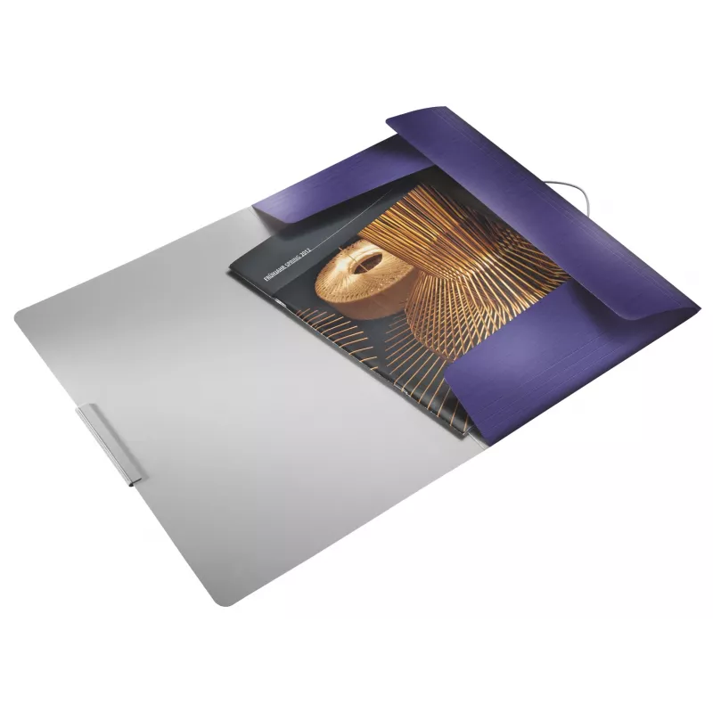 Leitz aplankas su 3 atvartais Style PP A4, mėlynas, polipropilenas, talpina 150 lapų (80 g/m²), elastinė juosta