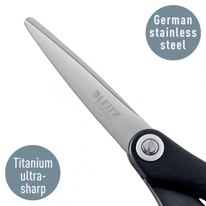 Leitz Titanium žirklės 150 mm, suaugusiems, tiesaus pjovimo