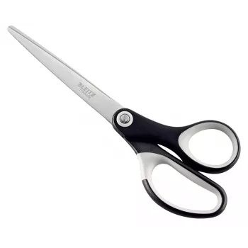 Leitz Titanium kokybinės žirklės 180 mm, suaugusiems, tiesaus pjovimo, viengubos, juodos, sidabrinės, nerūdijančio plieno, biuro žirklės