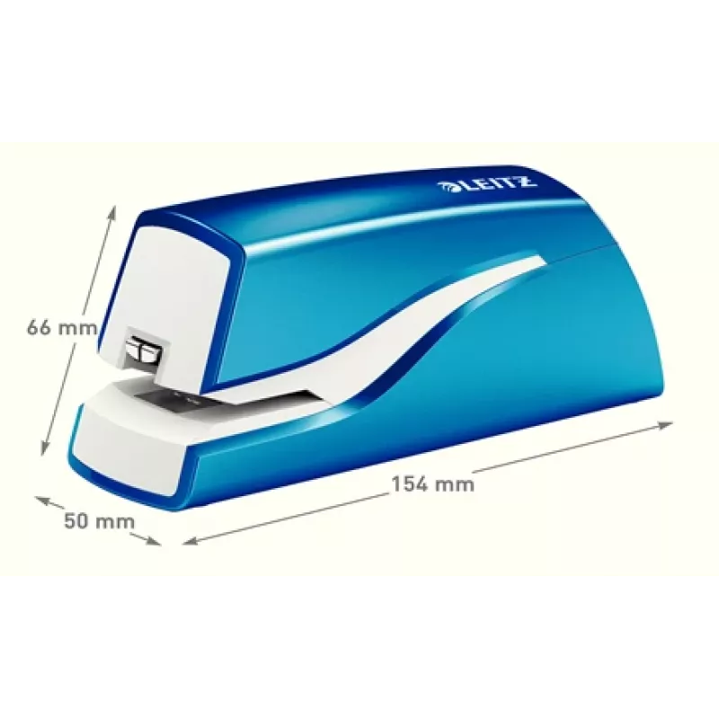 Leitz NeXXt WOW 5566 baterinis segiklis, 10 lapų, 1 cm, plastikinis, mėlynas/baltas, 50 mm