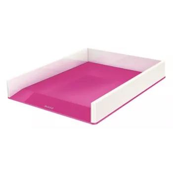 Dėklas laiškams Leitz WOW dviejų spalvų, plastikinis, metalinis, rožinis, A4, 267 mm, 336 mm, 49 mm