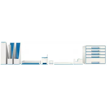 Leitz WOW dviejų spalvų dokumentų dėklas, plastikas, mėlyna, metalinė, A4, 267 mm, 336 mm, 49 mm