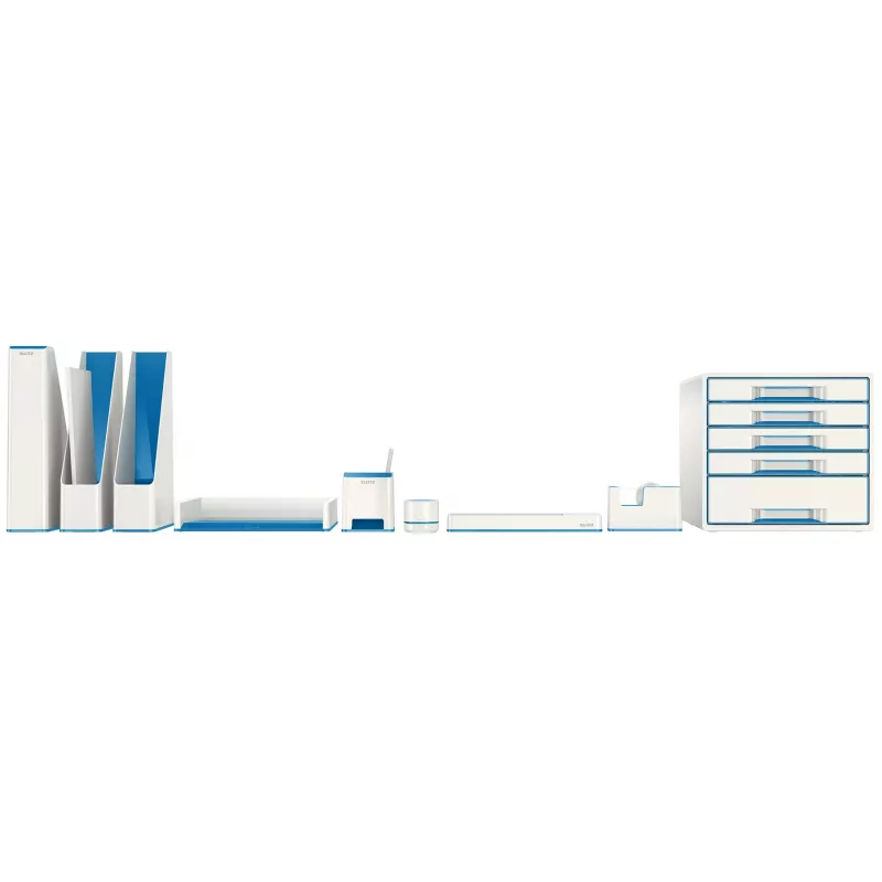 Leitz WOW dviejų spalvų dokumentų dėklas, plastikas, mėlyna, metalinė, A4, 267 mm, 336 mm, 49 mm