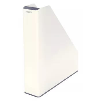 Leitz WOW dviejų spalvų žurnalų dėklas, baltas, plastikinis, A4, 272 mm, 318 mm, 430 g