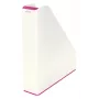 Leitz WOW dvispalvis žurnalinis segtuvas, rožinė/balta, A4, plastikinis