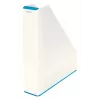 Leitz WOW dviejų spalvų žurnalų dėklas, mėlyna, balta, plastikas, A4, 272 mm, 318 mm, 430 g