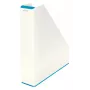 Leitz WOW dviejų spalvų žurnalų dėklas, mėlyna, balta, plastikas, A4, 272 mm, 318 mm, 430 g