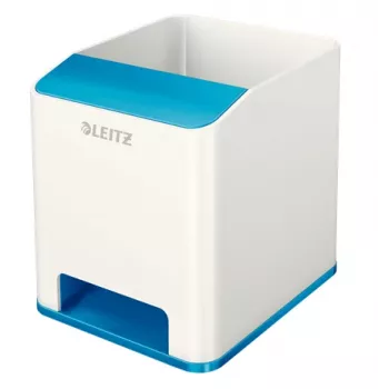 Leitz Sound Pen Holder WOW pieštukinė, mėlyna, balta, polistirolas, 90 mm, 101 mm, 100 mm, 140 g