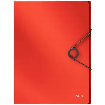 Leitz Box File Solid PP 30 mm – raudonas aplankas su atvartu, A4, polipropilenas