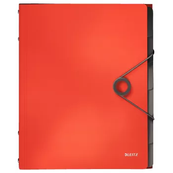 Leitz Divider Book Solid 6 skirtukų, A4, polipropilenas (PP), raudona