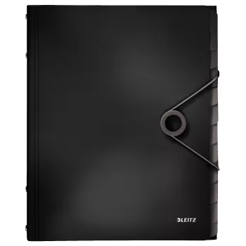 Leitz Divider Book Solid 12 skirtukų, atvartas, A4, polipropilenas (PP), juoda, 200 lapų, 80 g/m²