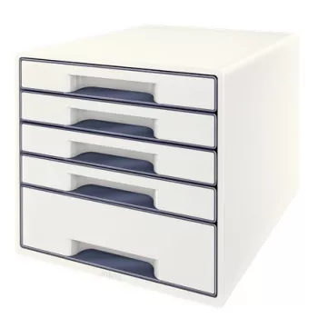 Leitz WOW Cube stalčiaus spintelė su 5 stalčiais, plastikas, balta, 1 vnt., 270 mm, 287 mm