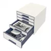 Leitz WOW Cube stalčiaus spintelė su 5 stalčiais, plastikas, balta, 1 vnt., 270 mm, 287 mm