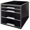 Leitz Desk Cube 4 stalčiai, juodas