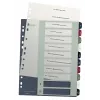 Leitz Index PC Printable 1-10 Style PP A4+ skiriamieji skirtukai, daugiaspalviai, 245 mm