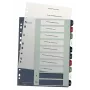 Leitz Index PC Printable 1-10 Style PP A4+ skiriamieji skirtukai, daugiaspalviai, 245 mm