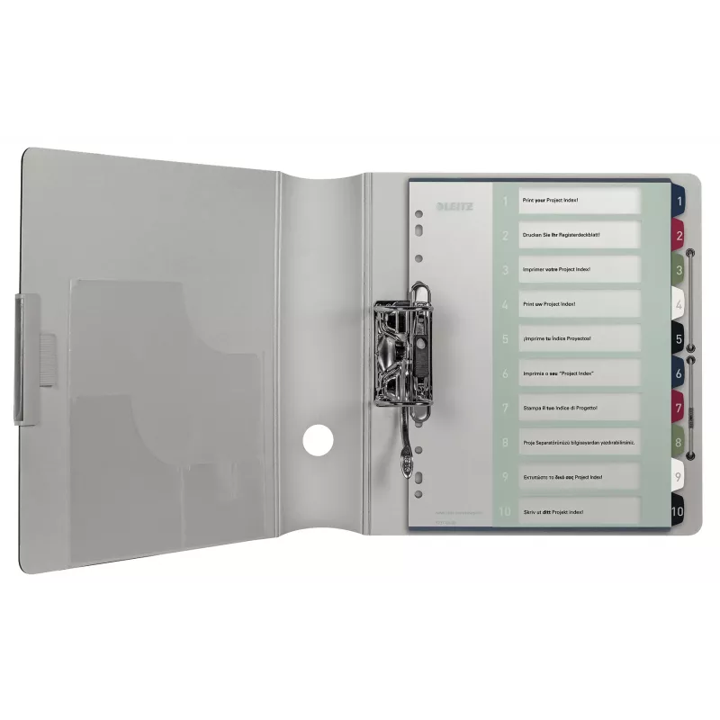 Leitz Index PC Printable 1-10 Style PP A4+ skiriamieji skirtukai, daugiaspalviai, 245 mm