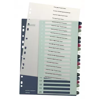 Leitz Index PC Printable 1-20 Style PP A4+
