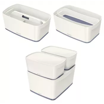 Esselte 5229-10-01 Laikymo dėklas, stačiakampis, ABS, pilka, balta