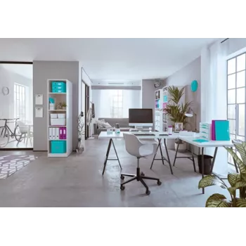 Leitz Box Click & Store WOW Cube didelė laikymo dėžė, turkio spalvos