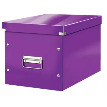 Leitz Box Click & Store WOW Cube didelė laikymo dėžė, violetinė
