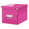 Leitz Storage Box Click & Store WOW Cube Medium, fuksija, kartoninė, 260 mm, 260 mm, 240 mm